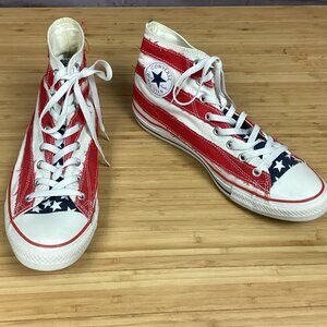 Converse All Star Hi Tops American Flag Distressed Stars Stripes 11